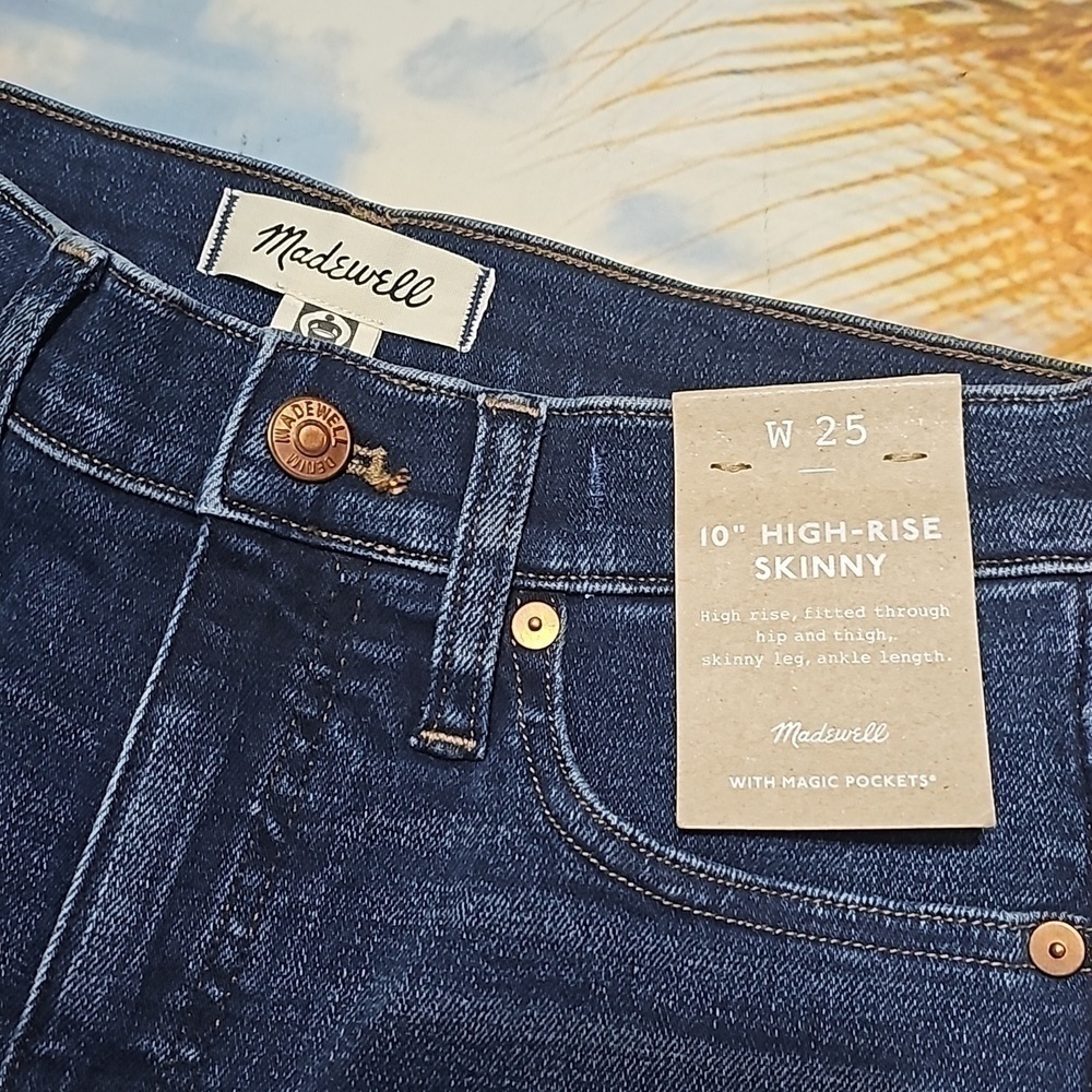 Madewell High Waisted Skinny Jeans Size 25 New - Picture 4 of 6